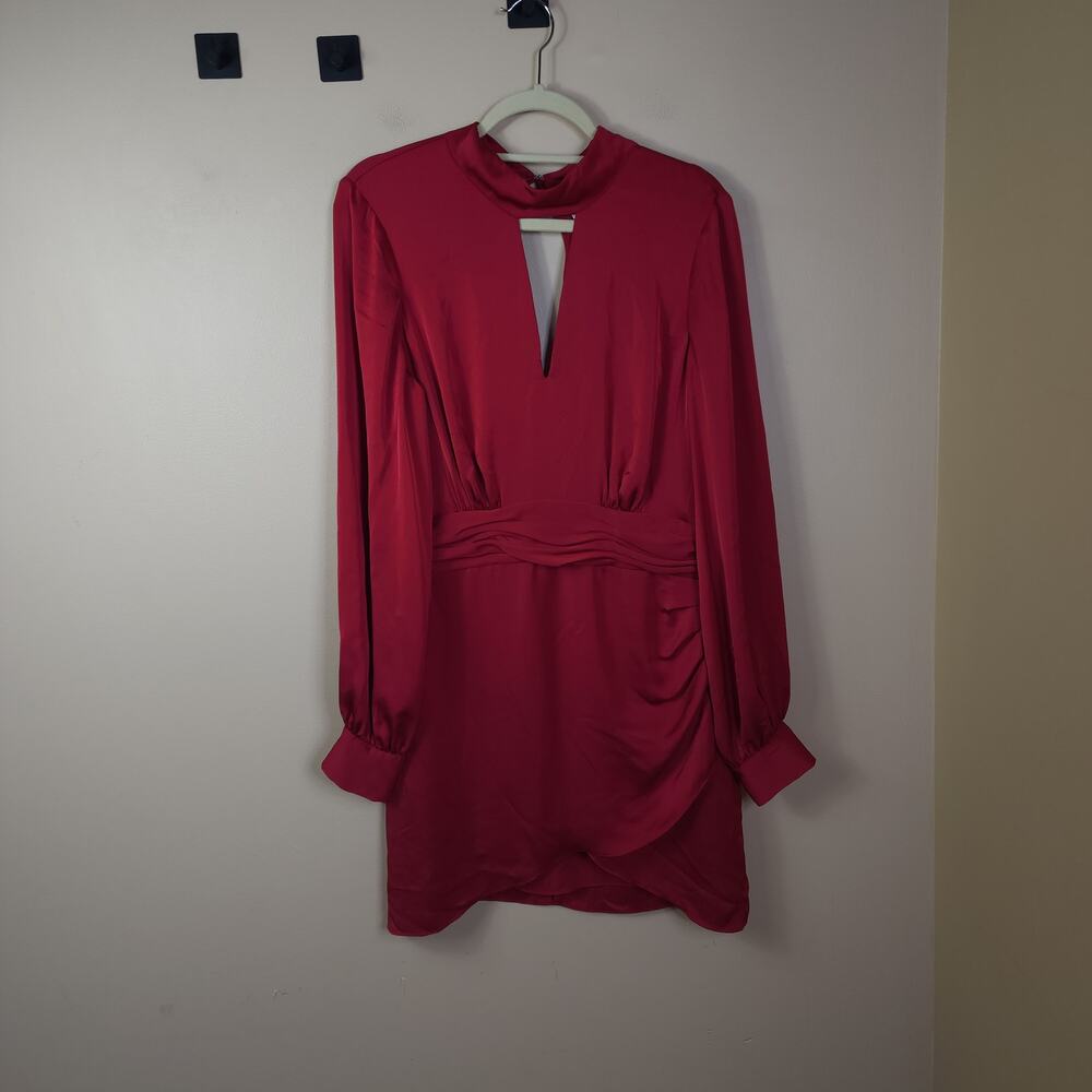 Ramy Brook Angela Cutout Mini Dress in Red Size 12 DAMAGED